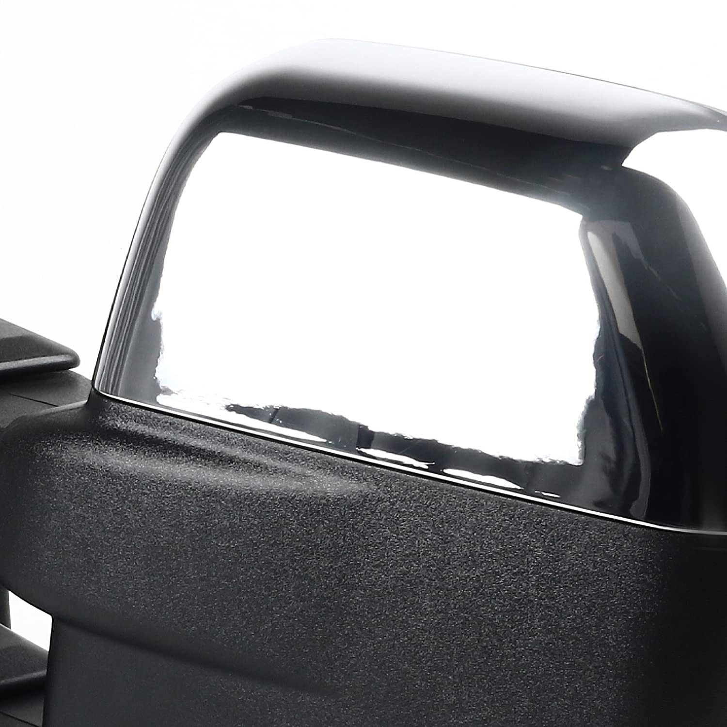 Power Spec-D Tuning Heated Chrome ABS Towing Mirrors Smoke LED Signal Compatible with Ford F150 2004-2006