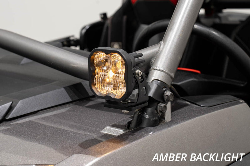 Stage Series Diode Dynamics A-Pillar Pod Kit compatible with Polaris RZR Pro 2020-2023, SS3 Sport Yellow Combo