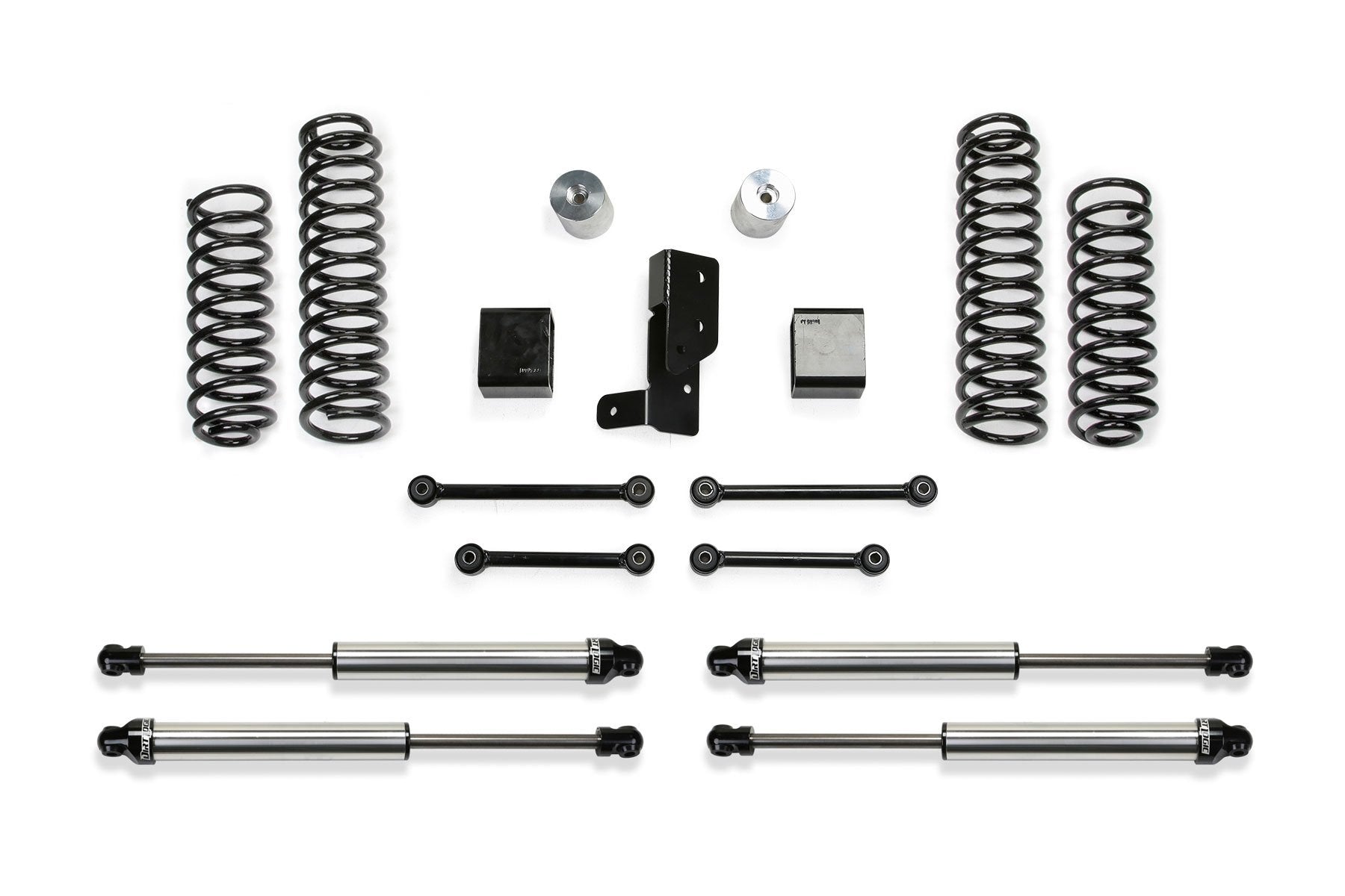 Fabtech K4107DL Lift Sport System w/Shock 3 in. Lift w/Spacers Front And Rear Dirt Logic 2.25 Shock Sport Lift System w/Shock