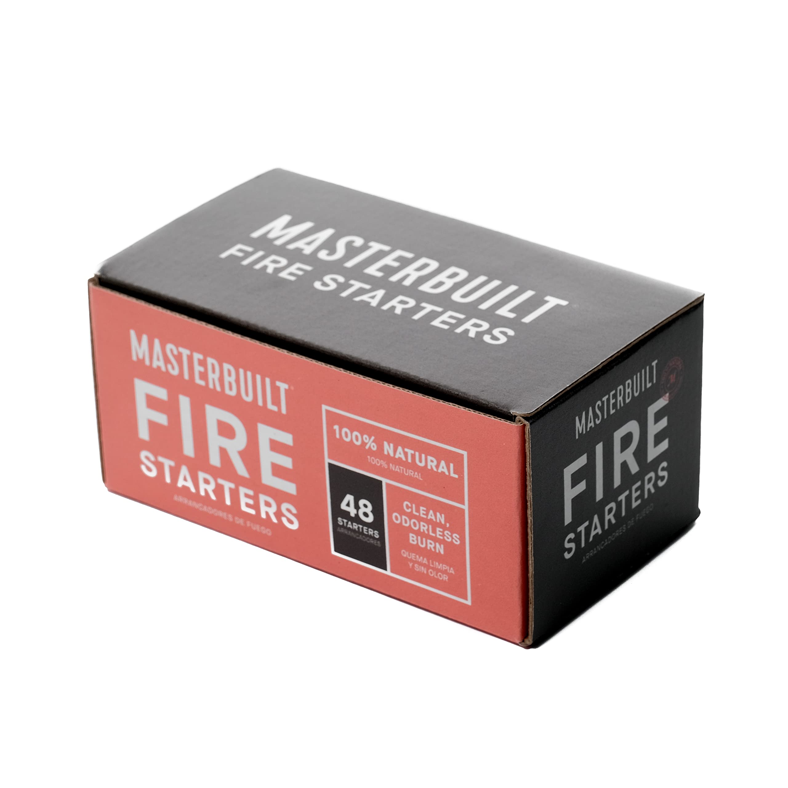 Masterbuilt® All-Natural Pure-Parrafin Odorless Wax Fire Starters for Charcoal Grilling, Made for Gravity Series but Compatible with All Charcoal Grills & Fireplaces, 48-Count, Model MB20091521