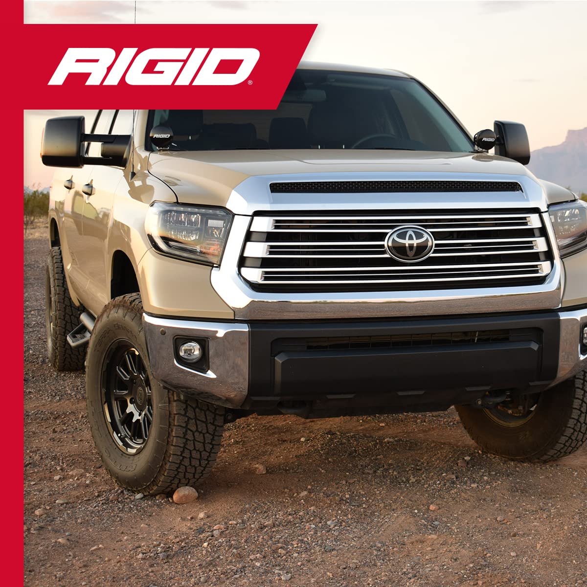 A-Pillar Light Kit RIGID INDUSTRIES, Fits the 2014-2020 Toyota Tundra – 4 inch 360 Series Drive Lights