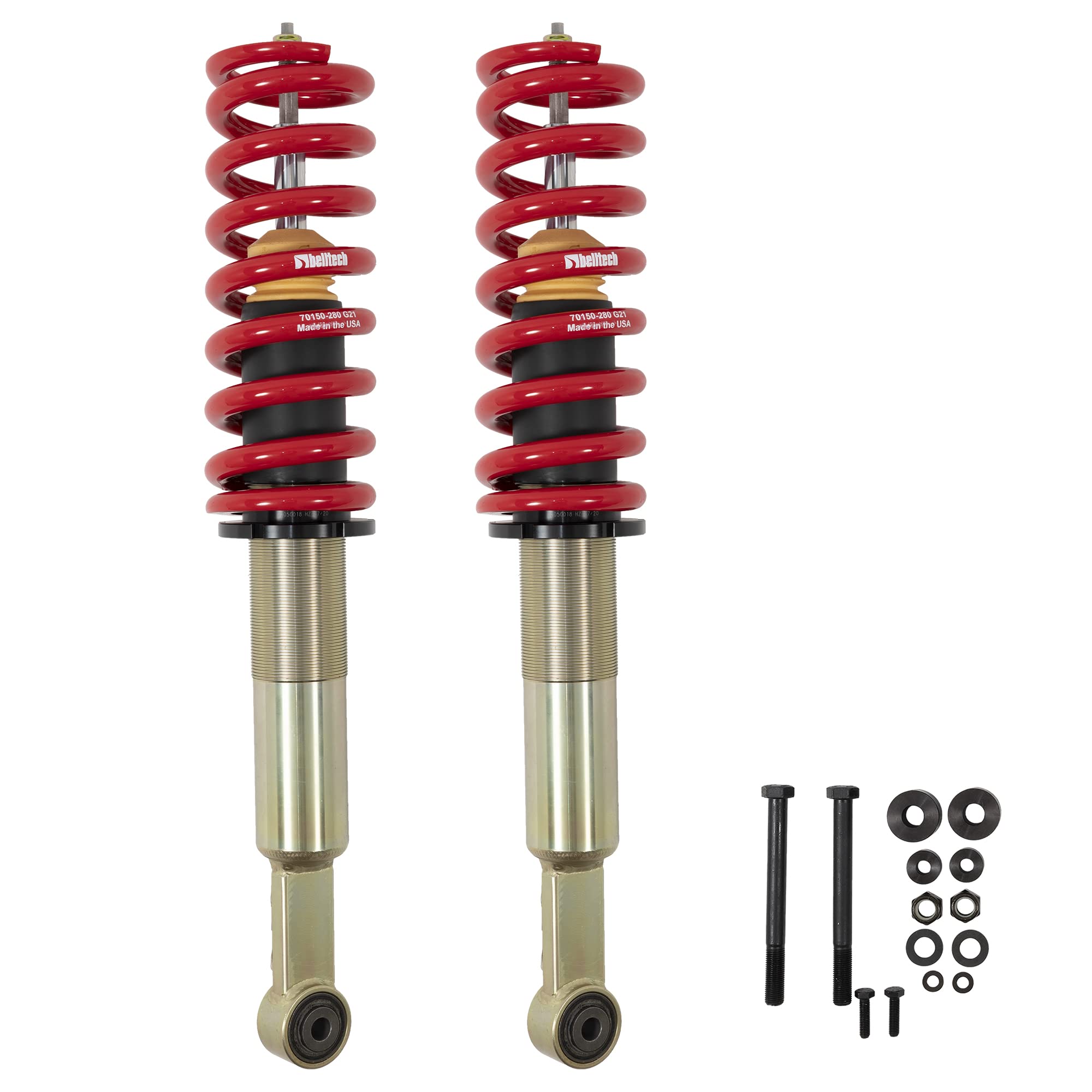 154302HK - Belltech BELLTECH 154302HK LIFT KIT 0.5in.- 3in. Lift Kit Inc. Trail Performance Coilovers Only 2016-2020 Compatible/Replacement Part for a Toyota Tacoma 4wd (All