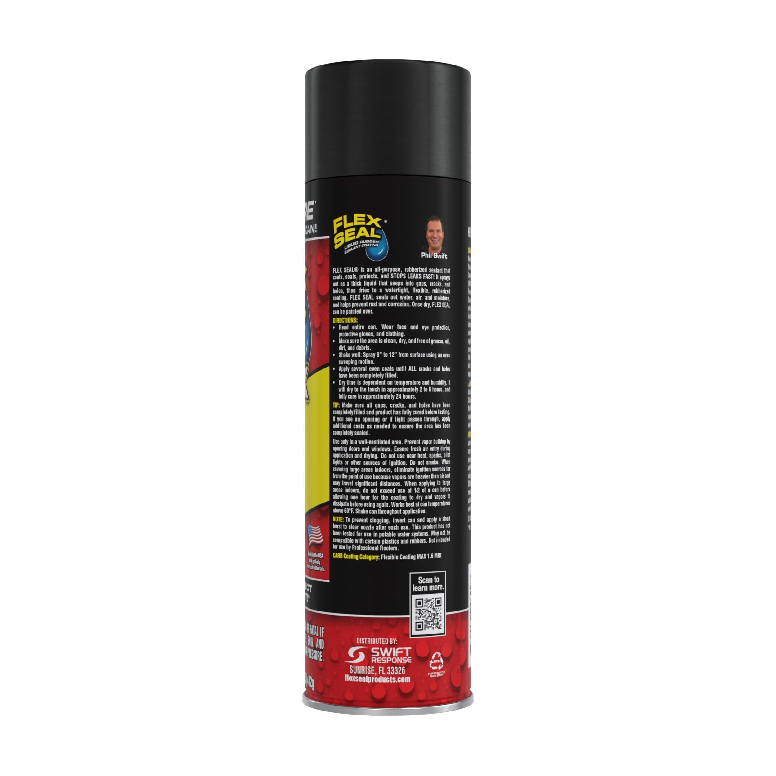 Flex Seal MAX, 17 oz, Black, 1-Pack, Waterproof Rubber Spray On Sealant Coating, Stop Leaks Instantly, Perfect for Gutters, Wood, RV, Campers, Roof Repair, Skylights, Windows, and More