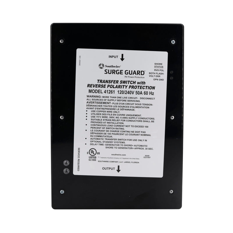 50A Surge Guard Entry Level Reverse Polarity Transfer Switch
