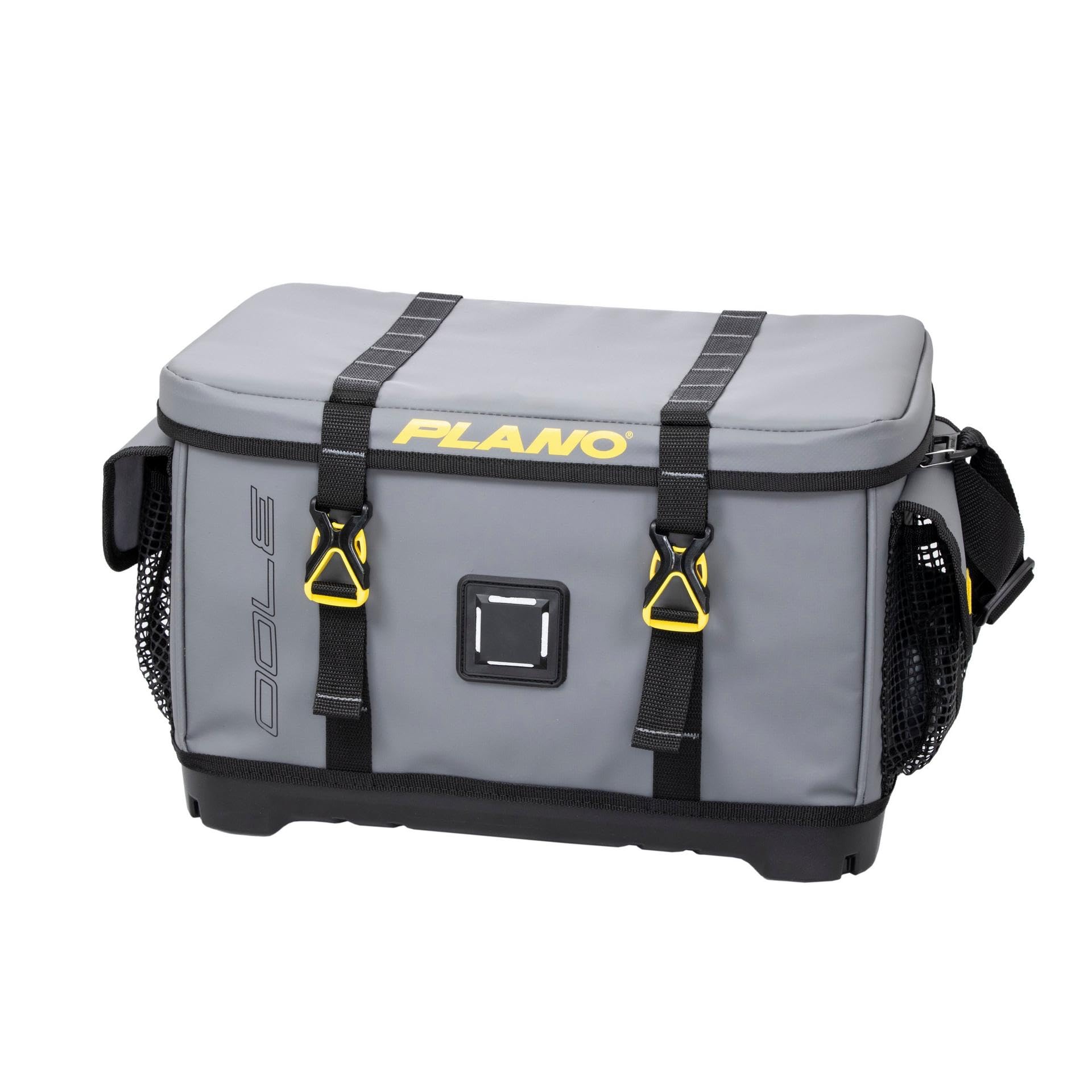 Gray Plano Z-Series 3700 Tackle Bag, PVC Fabric with Waterproof and Non-Skid Base, Includes 2 3700 StowAway Utility Boxes, Soft Fishing Tackle Storage Bag