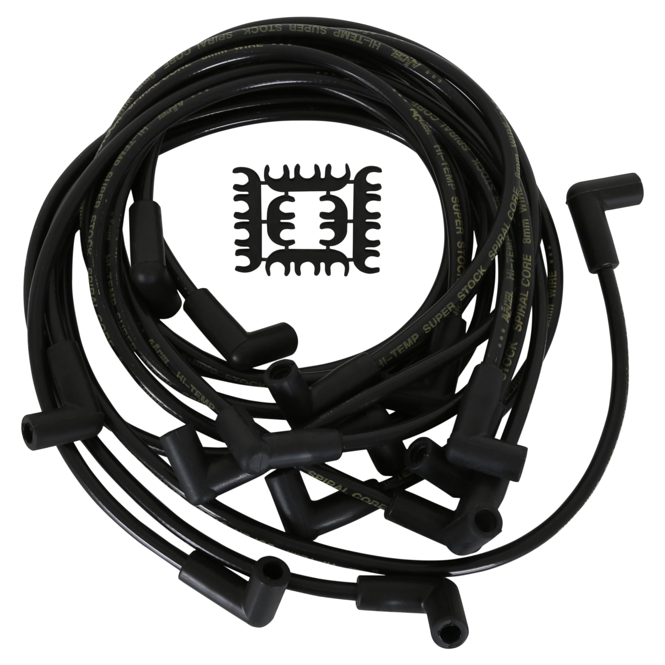 8mm ACCEL Super Stock Spiral Custom Spark Plug Wire Set Black 5050K