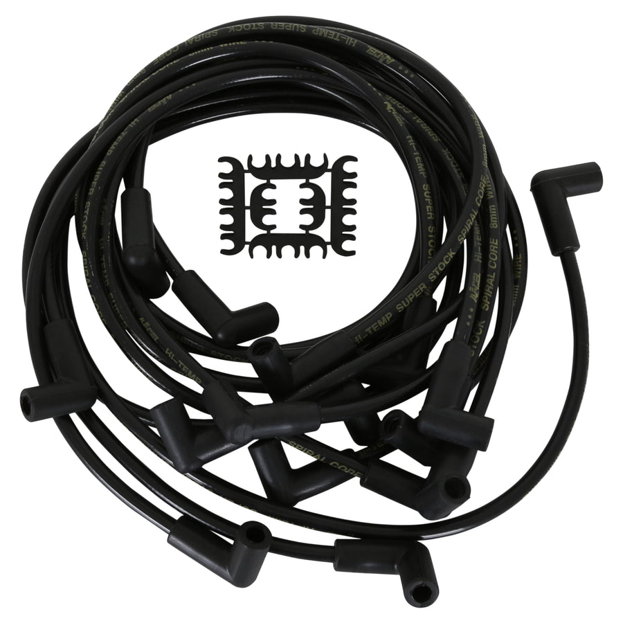 8mm ACCEL Super Stock Spiral Custom Spark Plug Wire Set Black 5050K