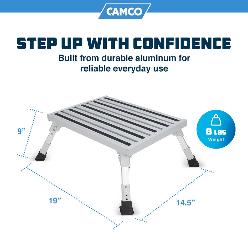 Adjustable Height Camco RV Step Stool (43676)