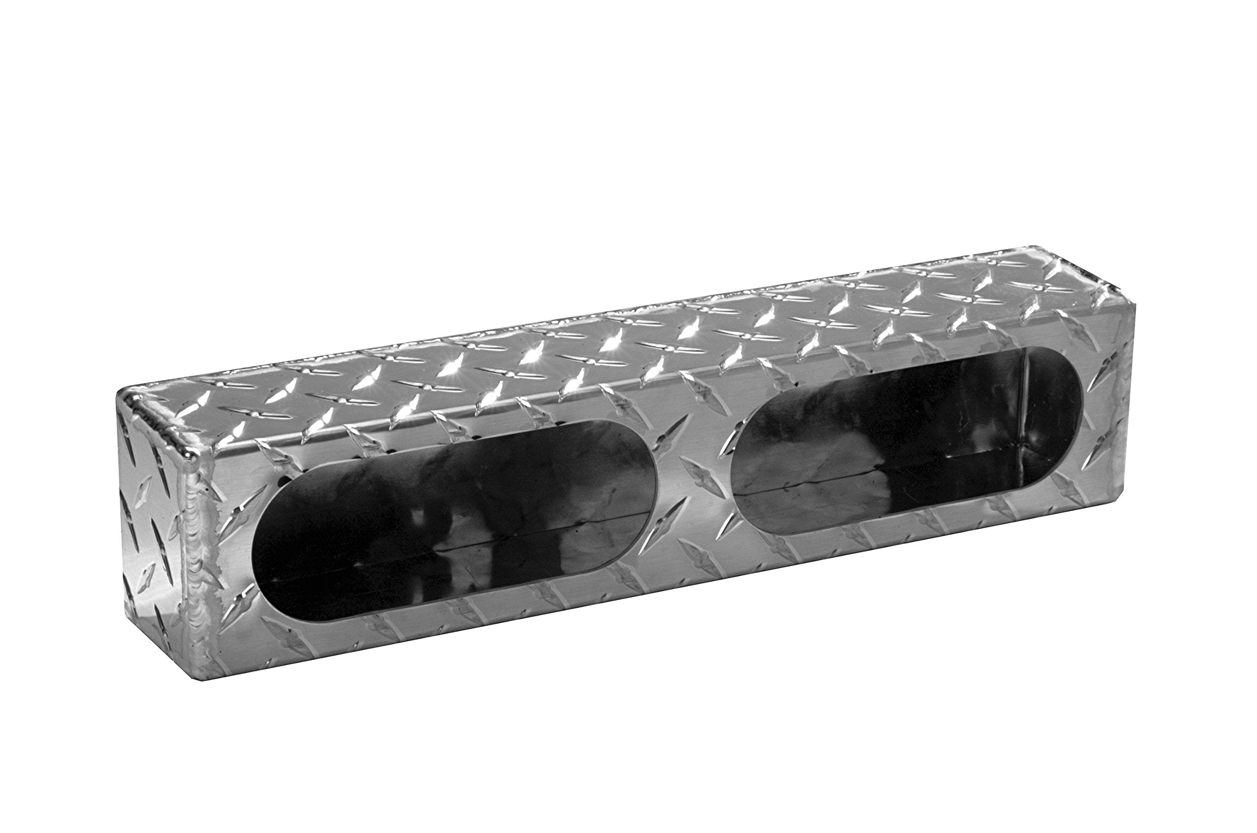 Dual Oval Light Box Buyers Products LB3163ALDT, Diamond Tread Aluminum, 6-Inch DOT Light Mount, 3 x 3.75 x 16.45 in, Bolt or Weld, Truck & Trailer Lighting