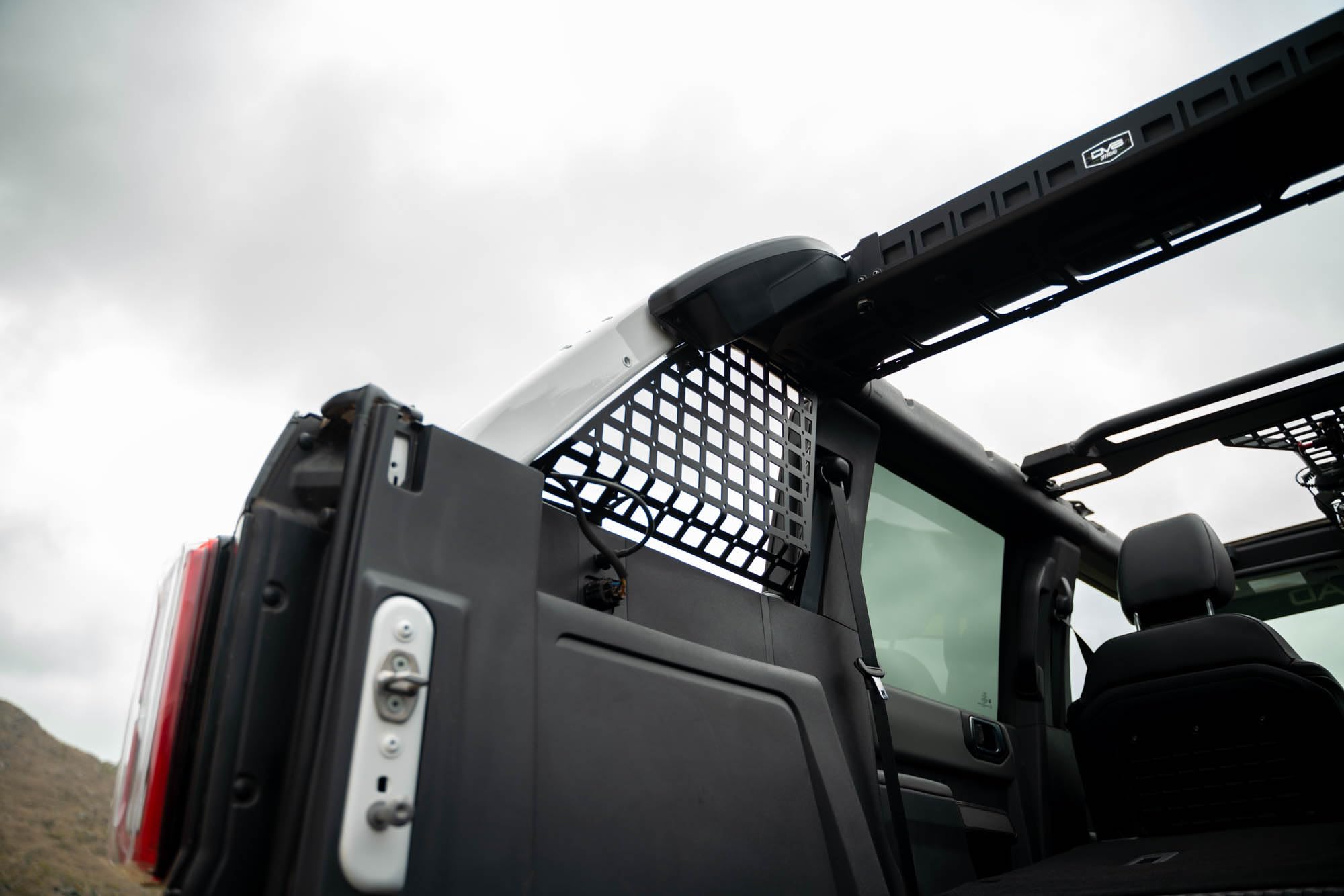 Rear Window Molle Panels DV8 Offroad for 2021-2025 Ford Bronco | Versatile Mounting Solutions | Molle Design | M6 Slots for Carriage Bolts | Mounts Gear on Both Sides of The Panels