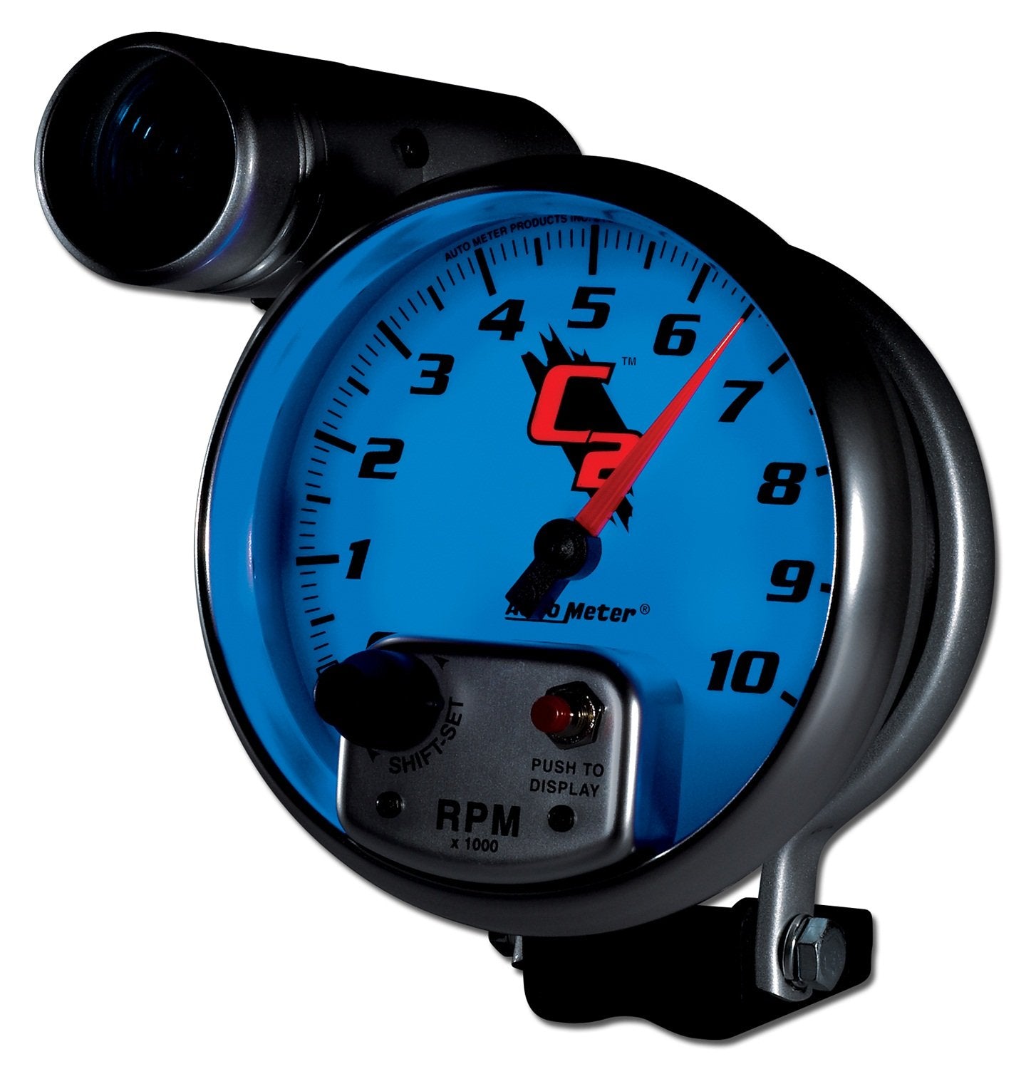 Auto Meter C2 Pedestal Mount 7299 Shift-Lite Tachometer Gauge