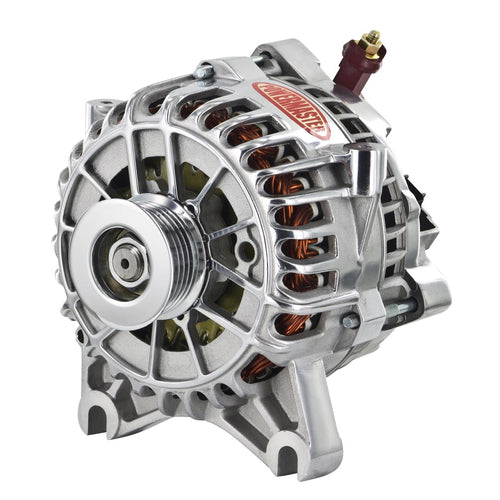 Alt Ford 6G Powermaster Polish 200A 6 grv Pulley Large Frame V MTG 4.6L Crown Vic,I-D-A VR