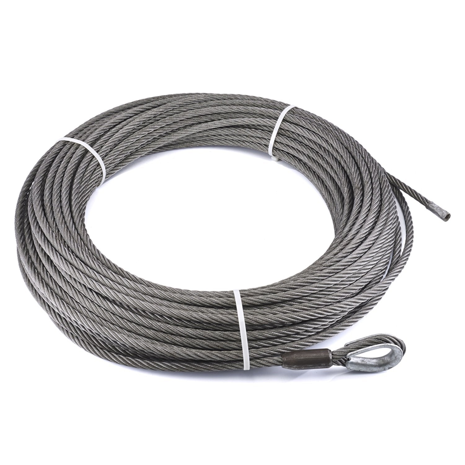 EIPS Industrial Grade Steel Cable Wire Rope WARN 77452 Winch Accessory with Loop End, 9/16" Diameter x 245' Length, 16.8 Ton (33,600 lb) Capacity