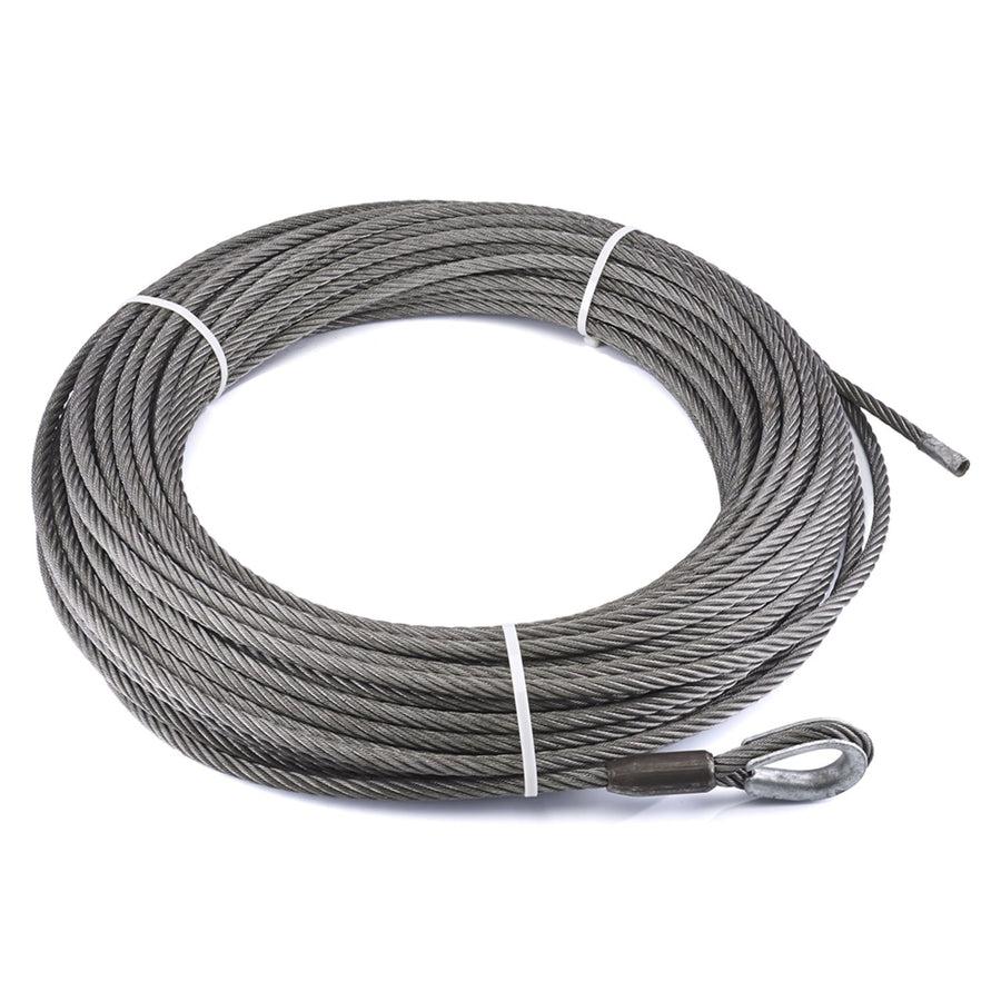EIPS Industrial Grade Steel Cable Wire Rope WARN 77452 Winch Accessory with Loop End, 9/16" Diameter x 245' Length, 16.8 Ton (33,600 lb) Capacity