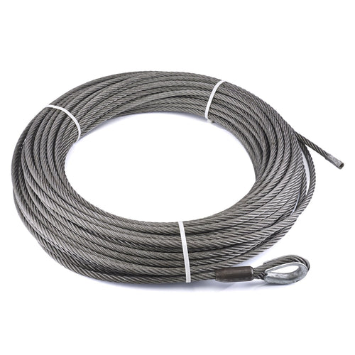 EIPS Industrial Grade Steel Cable Wire Rope WARN 77452 Winch Accessory with Loop End, 9/16" Diameter x 245' Length, 16.8 Ton (33,600 lb) Capacity
