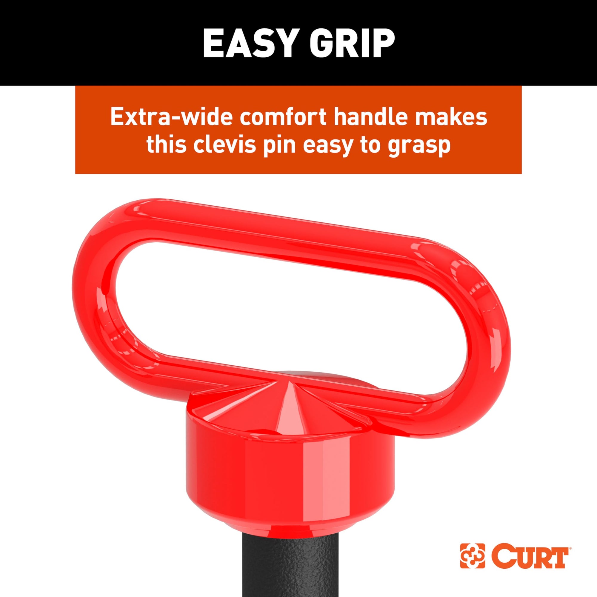 CURT Replacement 45809 TruTrack 3/4 x 4-1/8-Inch Clevis Pin Hitch with Rubber-Coated Handle and Clip