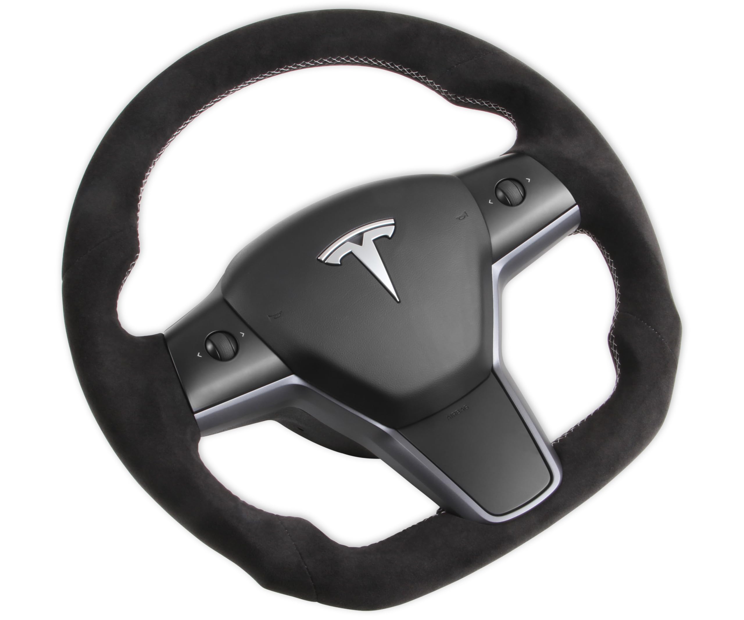 Synthetic Suede Wrapped Rekudo RK950-02 Steering Wheel