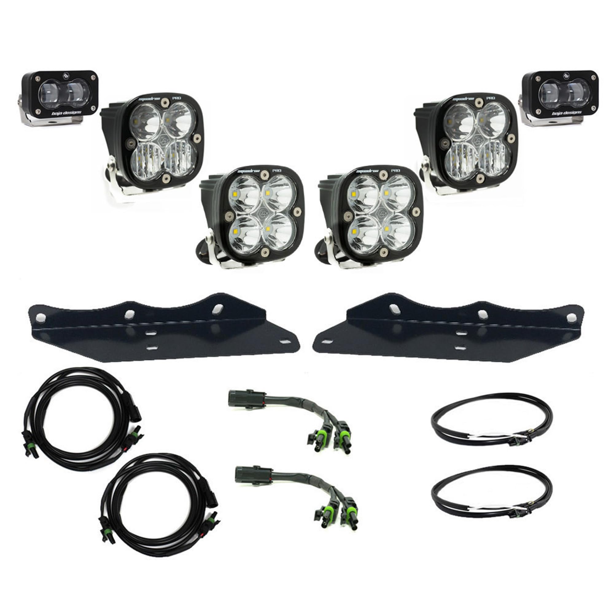 Baja Designs S2 Squadron PRO Fog Pocket Light Kit for Ford F150 Raptor 2017-2020, 6 PCS LED (Clear)
