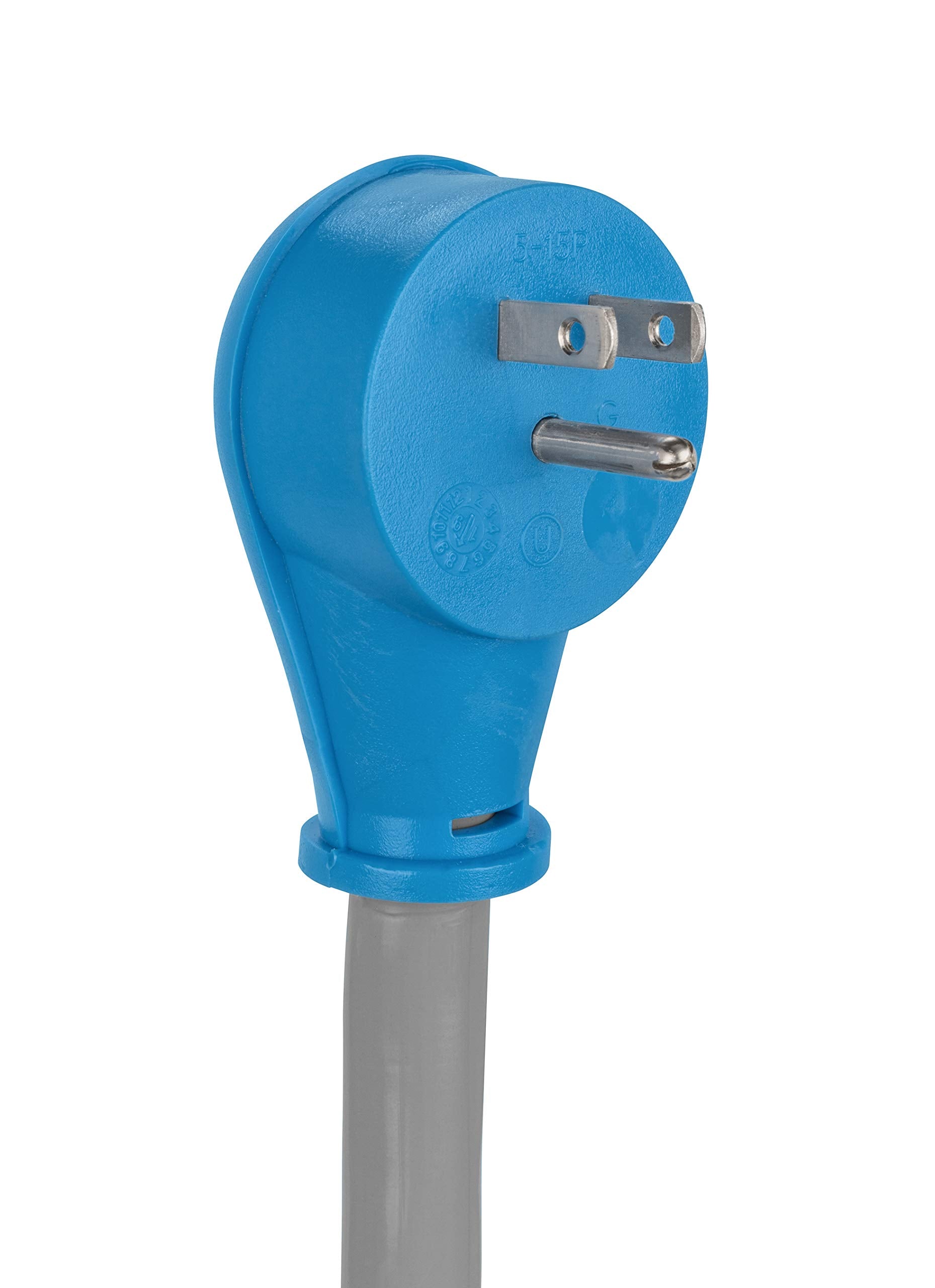 PowerGrip Camco Dogbone Adapter | Features Heavy-Duty PVC Sheath Construction, a 15-AMP Male and a 50-AMP Female Connection, and is Rated for 125 Volts (55446)