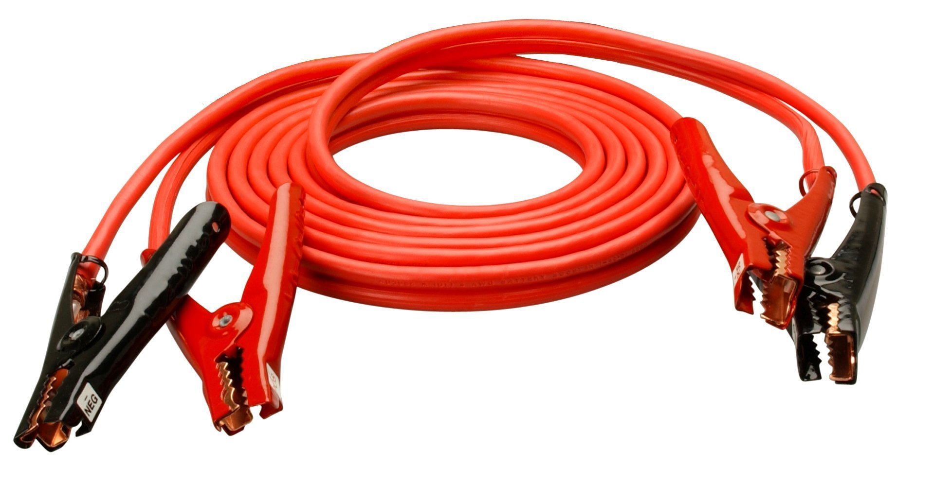 Heavy-Duty Booster Cable Road Power 86600104 with Polar Glow Clamps 20-Feet; 4-Gauge Car Battery Jumper Cable