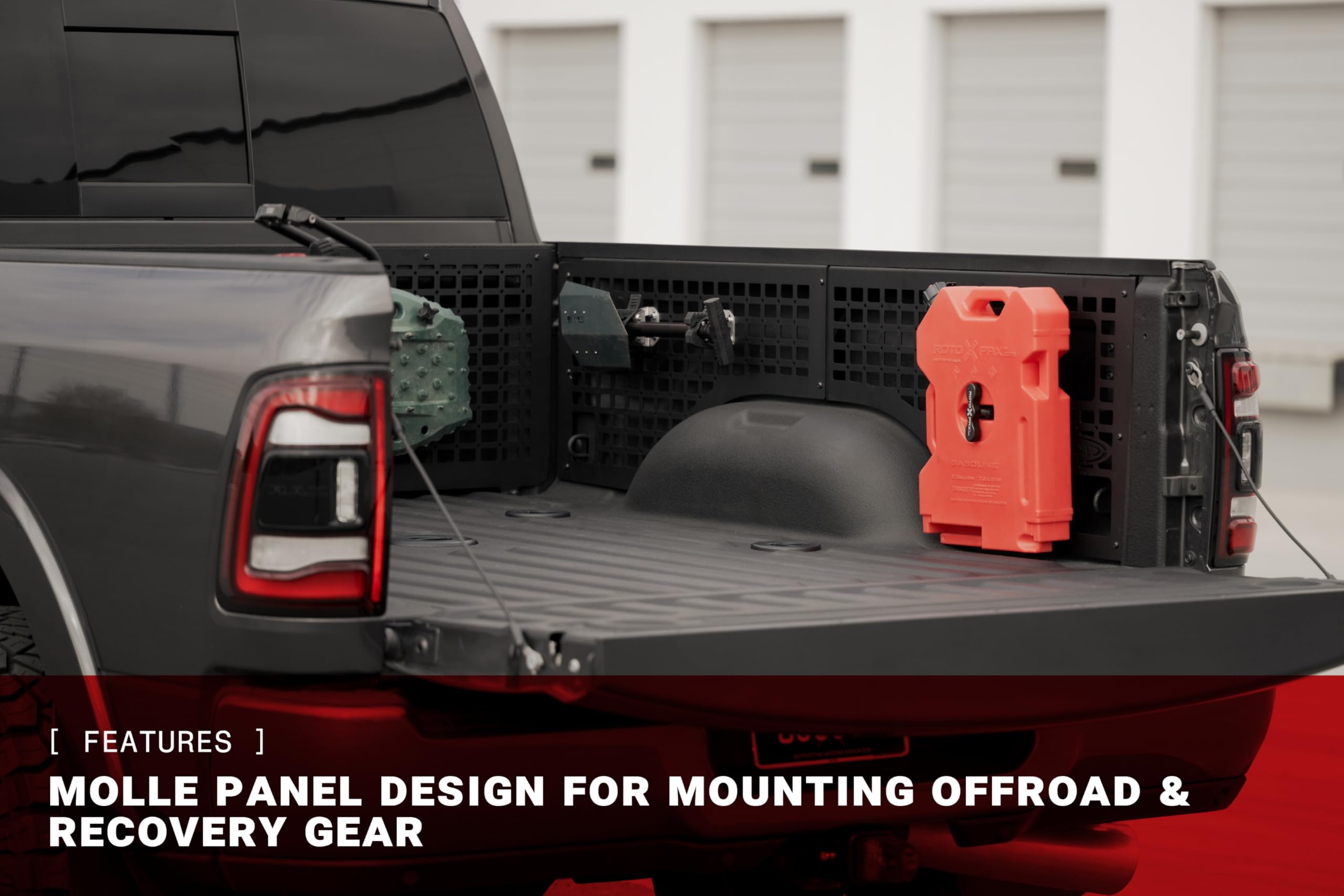 Offroad Bed Side Molle Panels ADD for 2019-2024 Ram HD 2500/3500 | Mounts Tools, Off-Road Supplies, & Recovery Gear | Rigid Fitment | Driver & Passenger Side Variations | Made in The USA (Passenger)