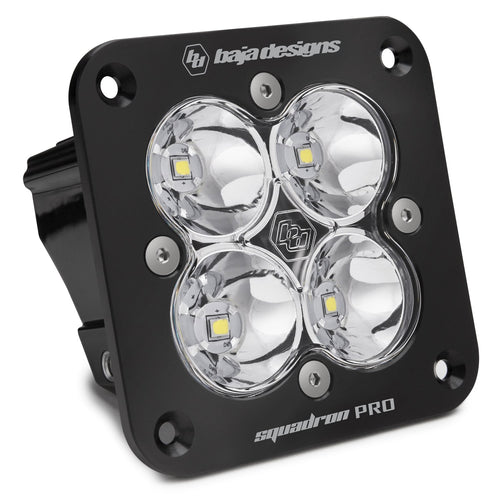 Baja Designs Flush Mount Squadron Pro Black LED Light Pod (Spot; Clear)