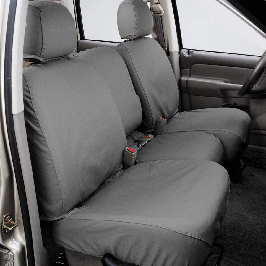 Covercraft Custom Polycotton Seat Covers | Fits 2011-2016 Ford F-250/F-350, 2015-2016 F-450/F-550 | 1st Row 40/20/40 Bench Seat, Gray