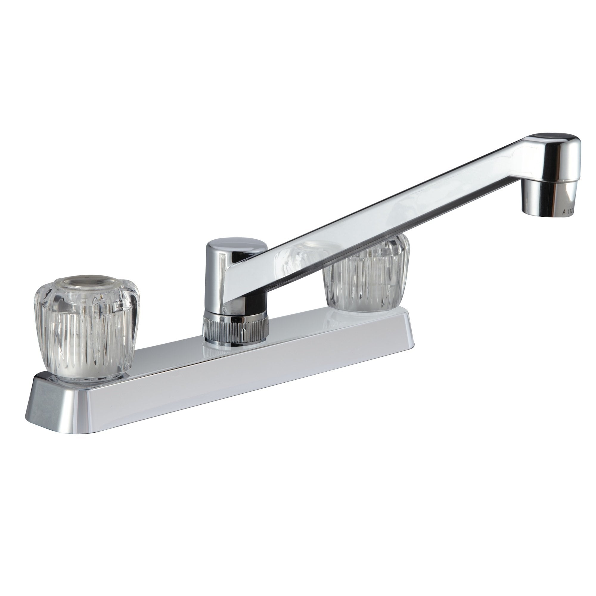 Dura Faucet RV Kitchen Sink Faucet DF-PK600A-CP with Crystal Acrylic Knobs (Chrome)