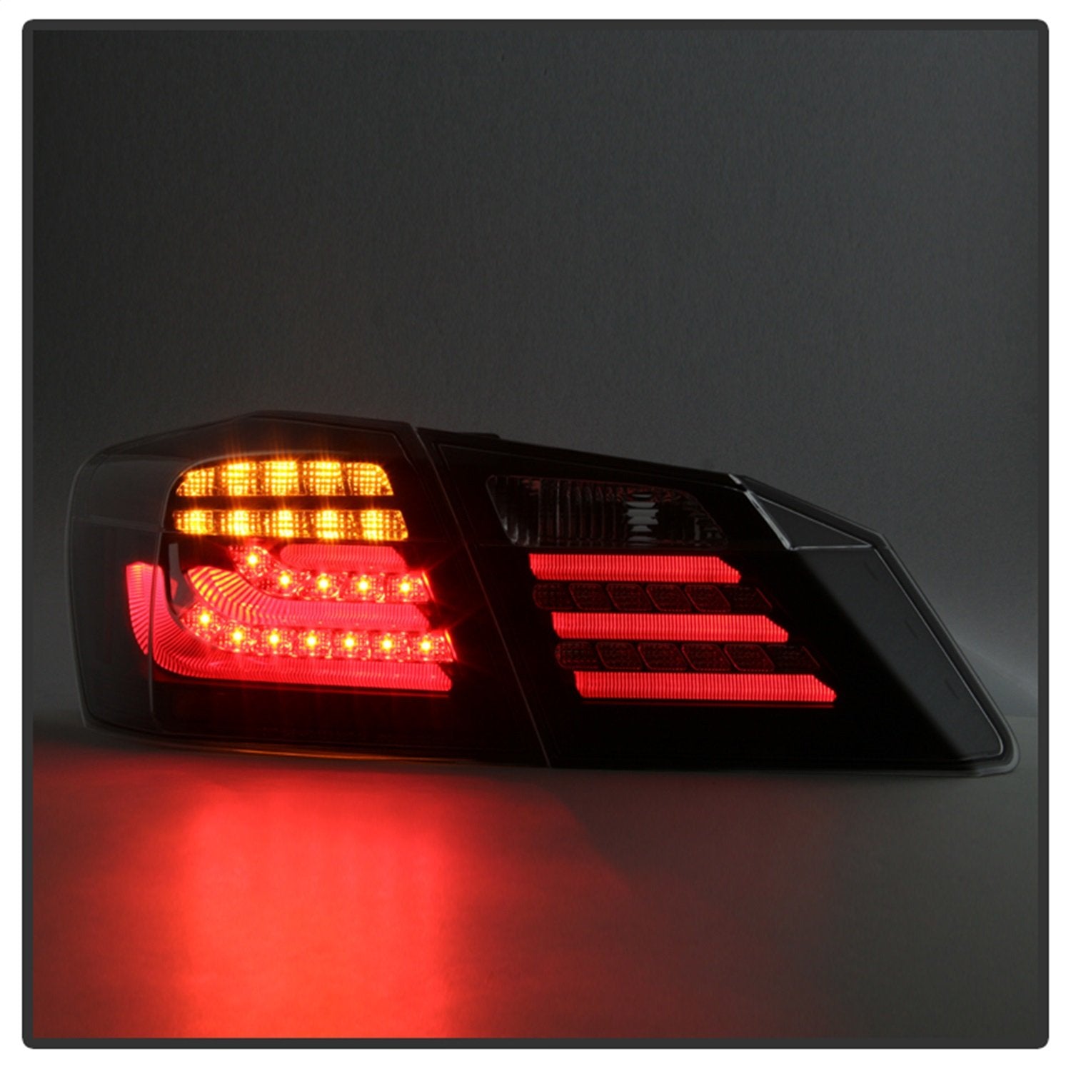 Honda Accord 2013-2015 Spyder 5082053 4DR (Original LED Version) LED Tail Lights - Black