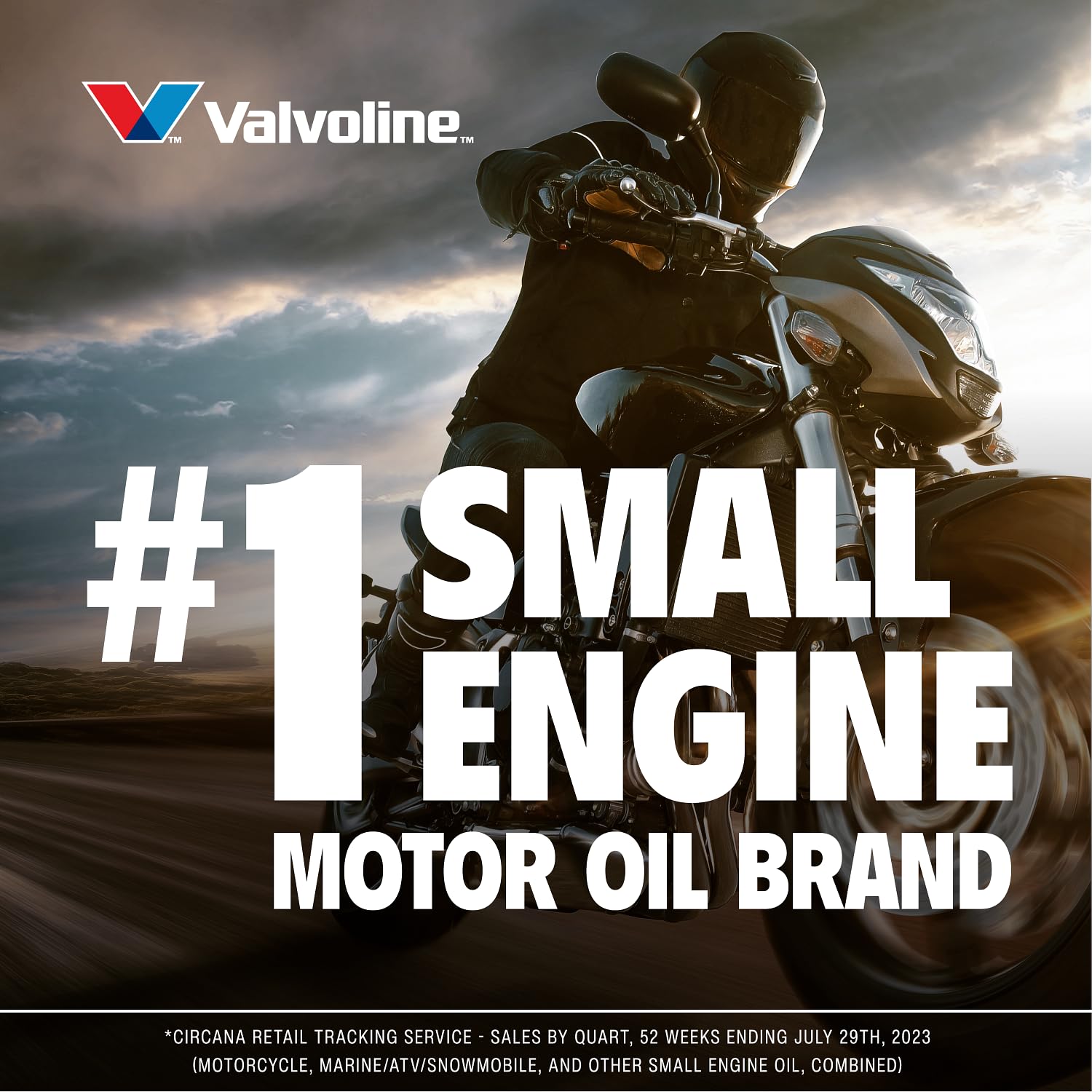 20W-50 Valvoline 4-Stroke Motorcycle Motor Oil 1 Quart