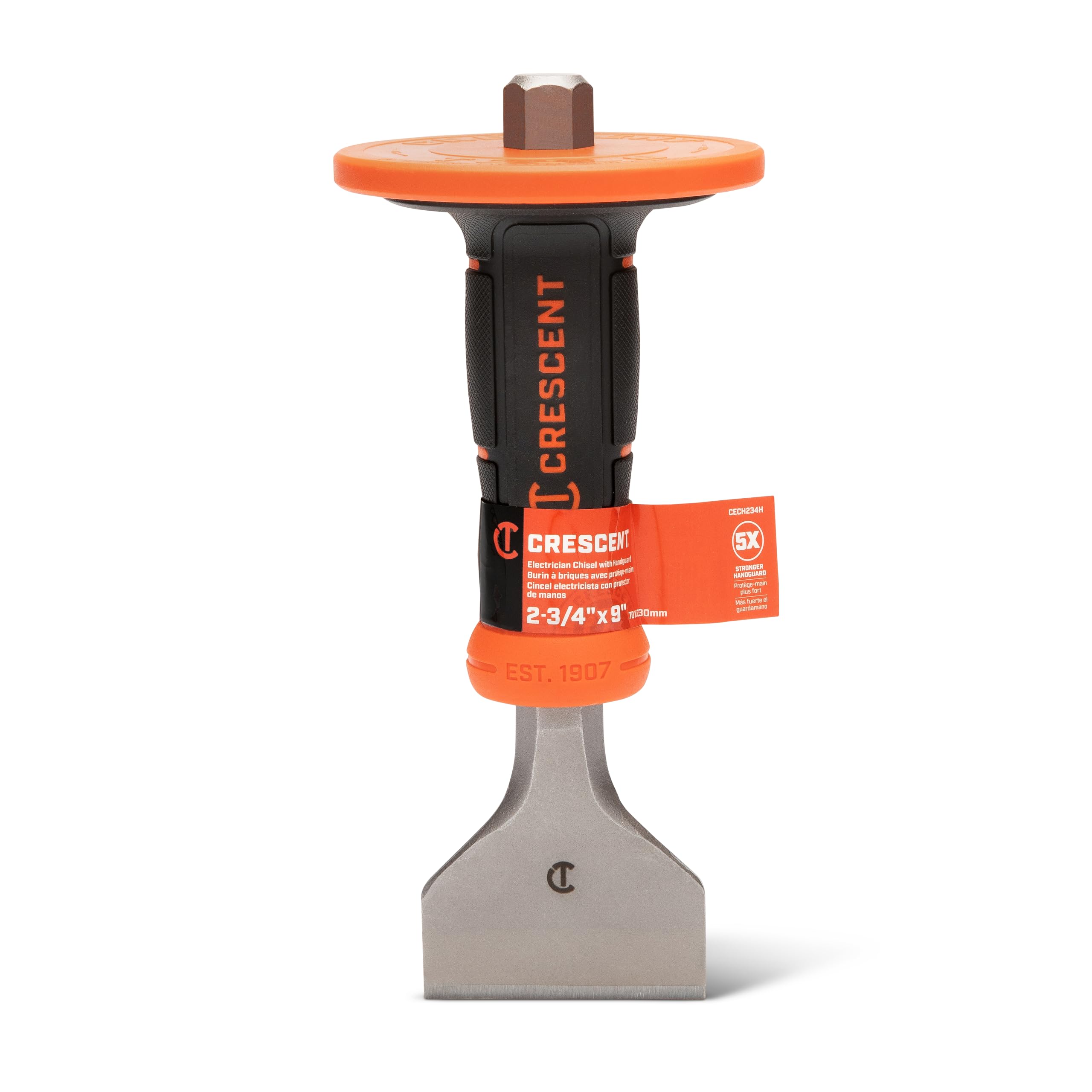 Crescent Electrician Chisel 2-3/4" x 9" with Handguard - CECH234H