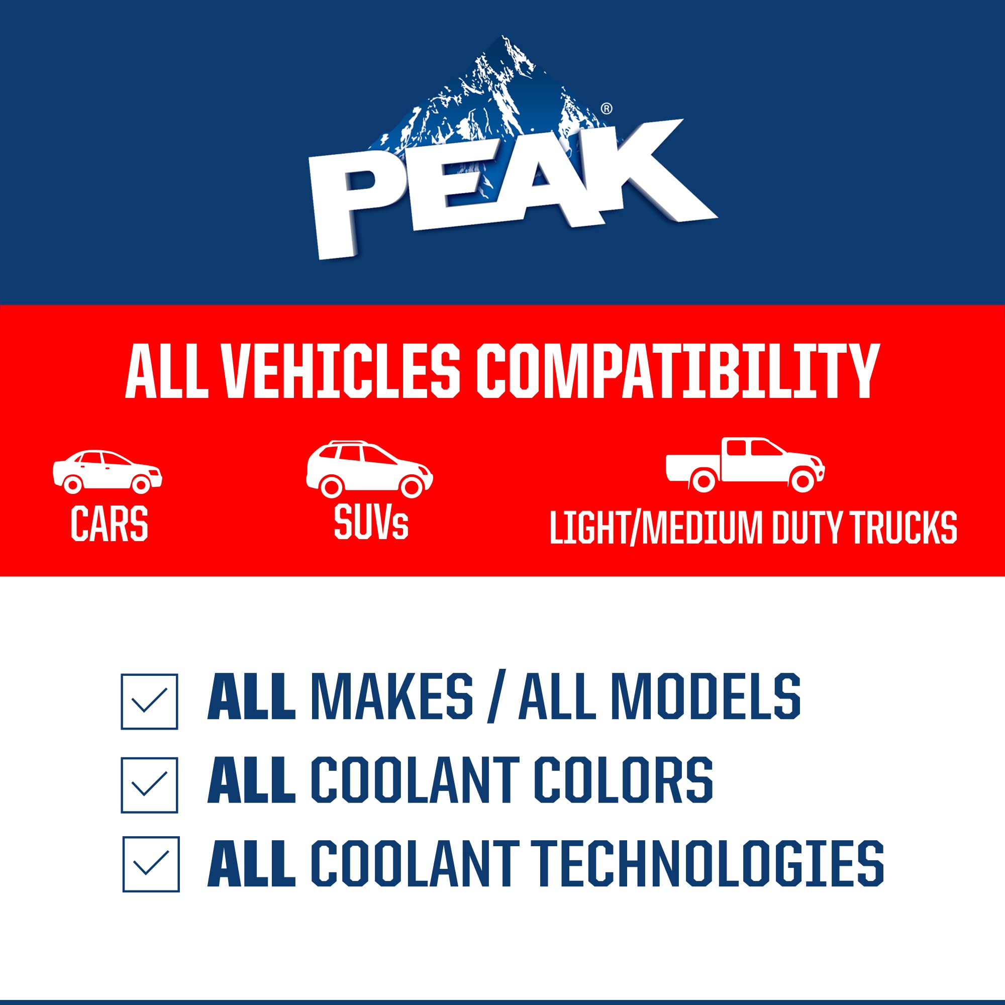 Antifreeze and Coolant PEAK Concentrate for All Engine Cooling Systems
