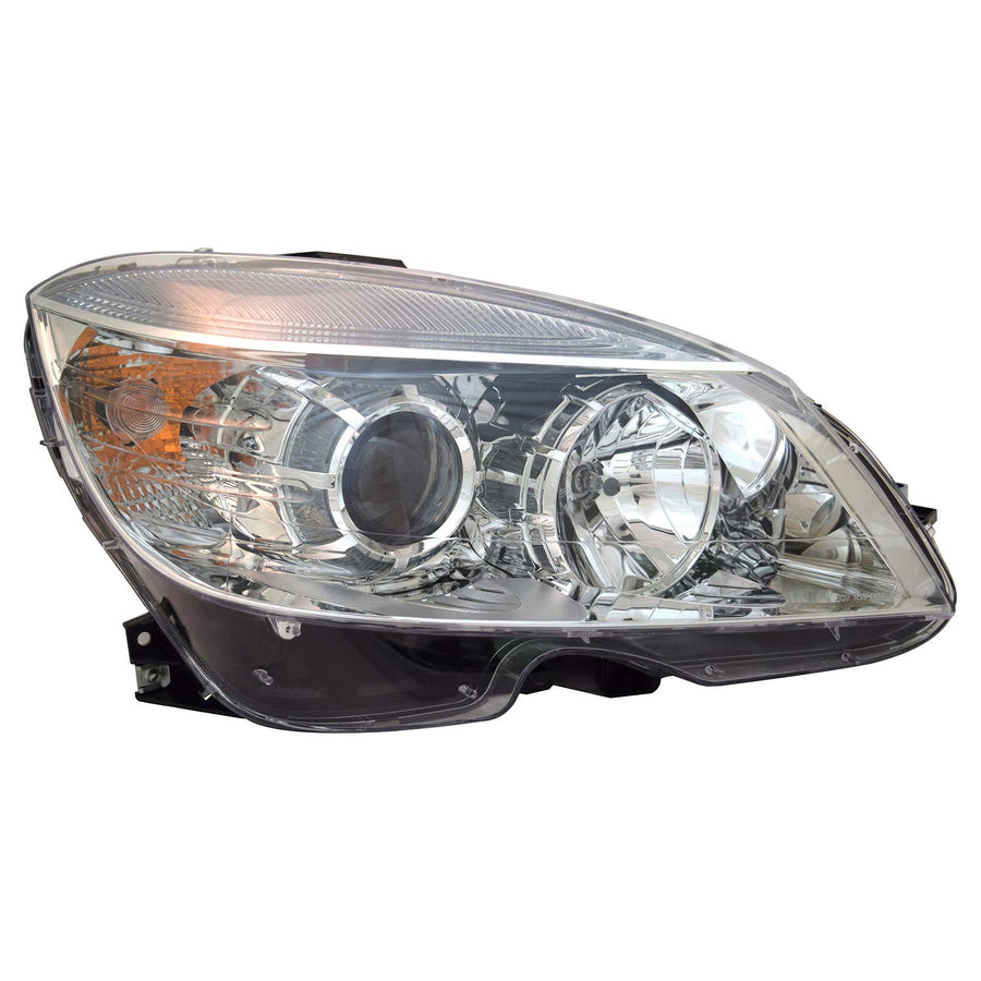 Right TYC Headlight Assembly Compatible with 2008-2011 Mercedes Benz C-Class