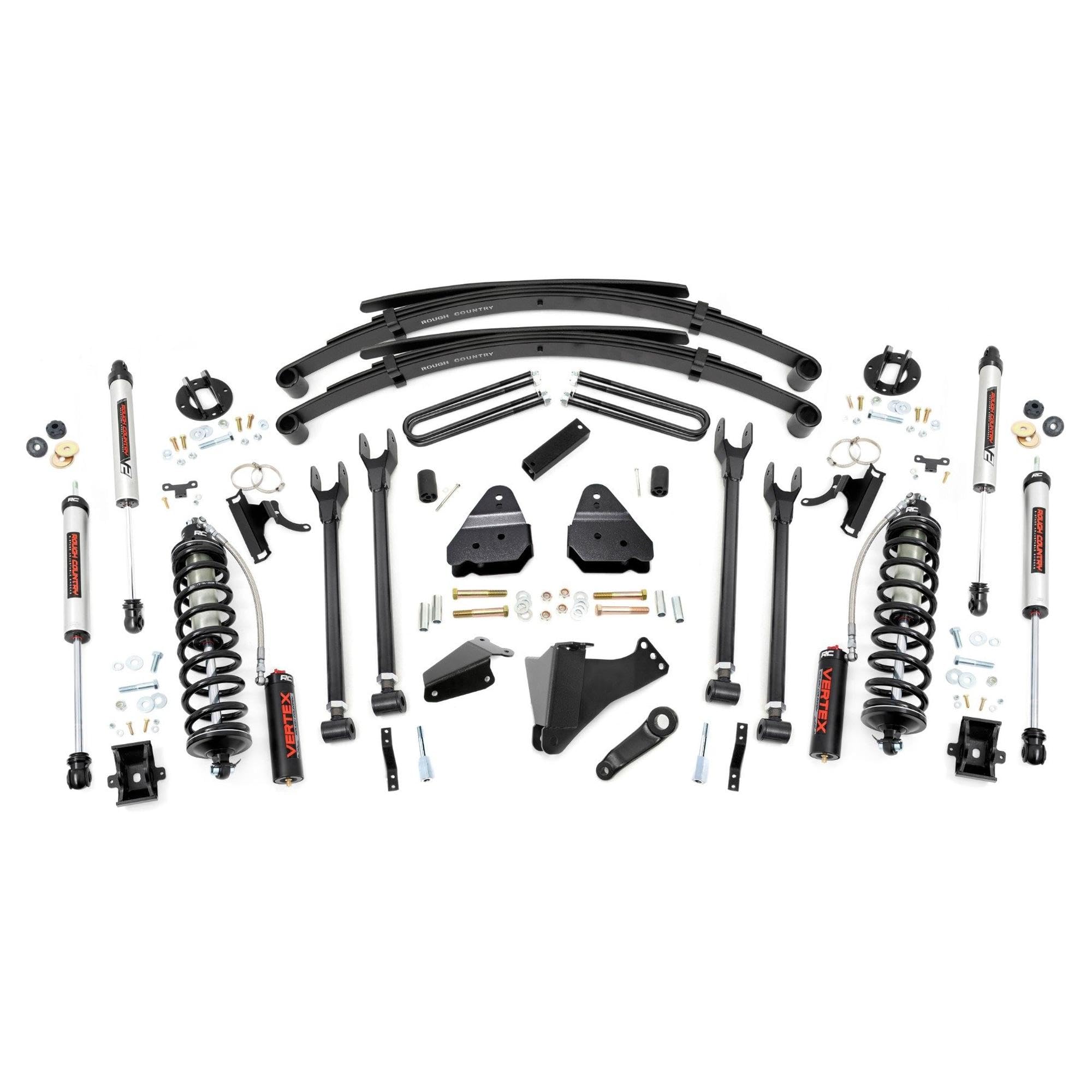6" Rough Country Coilover Lift Kit for 05-07 Ford Super Duty | 4 Link - 58358