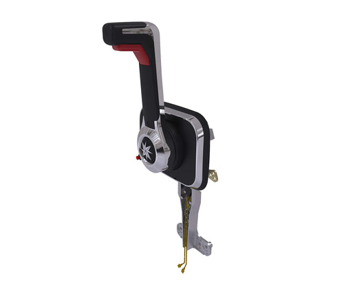 Dometic Xtreme SeaStar Control with Engine Cut Off Switch, CH8351P, Center Console Side Mount, Chrome, Trim Switch