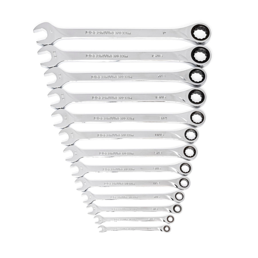 XL GEARWRENCH Ratcheting Combination SAE Wrench Set 13 Pc., 12 Point - 85199