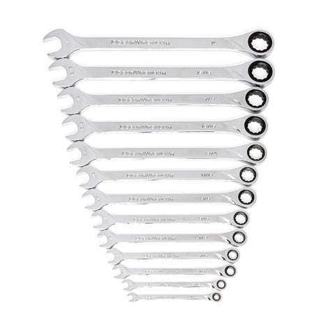 XL GEARWRENCH Ratcheting Combination SAE Wrench Set 13 Pc., 12 Point - 85199