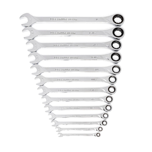XL GEARWRENCH Ratcheting Combination SAE Wrench Set 13 Pc., 12 Point - 85199
