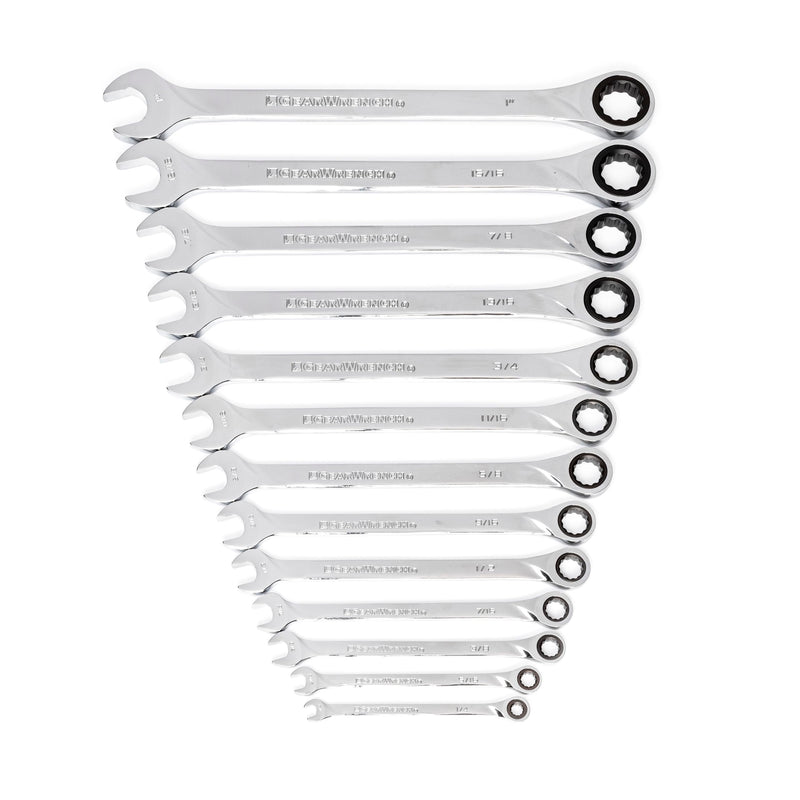 XL GEARWRENCH Ratcheting Combination SAE Wrench Set 13 Pc., 12 Point - 85199