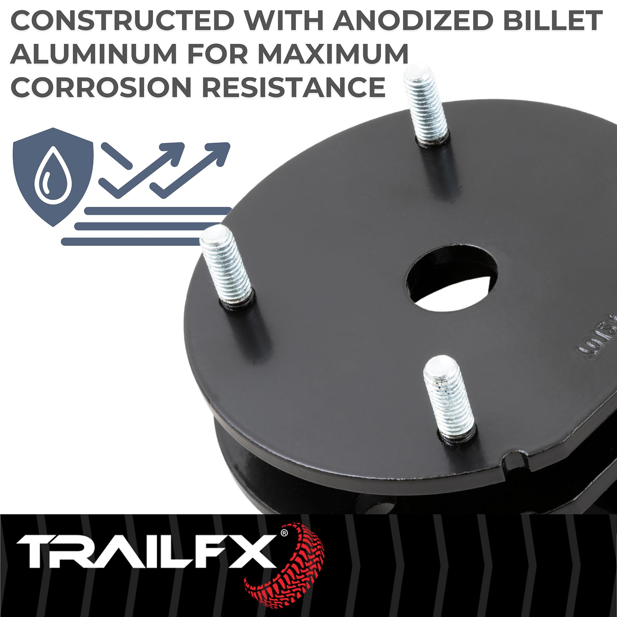 Trail FX Suspension Leveling Kit 2 Inch Lift Strut Assembly Extension Fits 2007-2021 Toyota Tundra 2WD or 4WD 17 Inch Minimum Wheel Diameter, 33 x 12.00 Maximum Tire Size TrailFX T20LL2