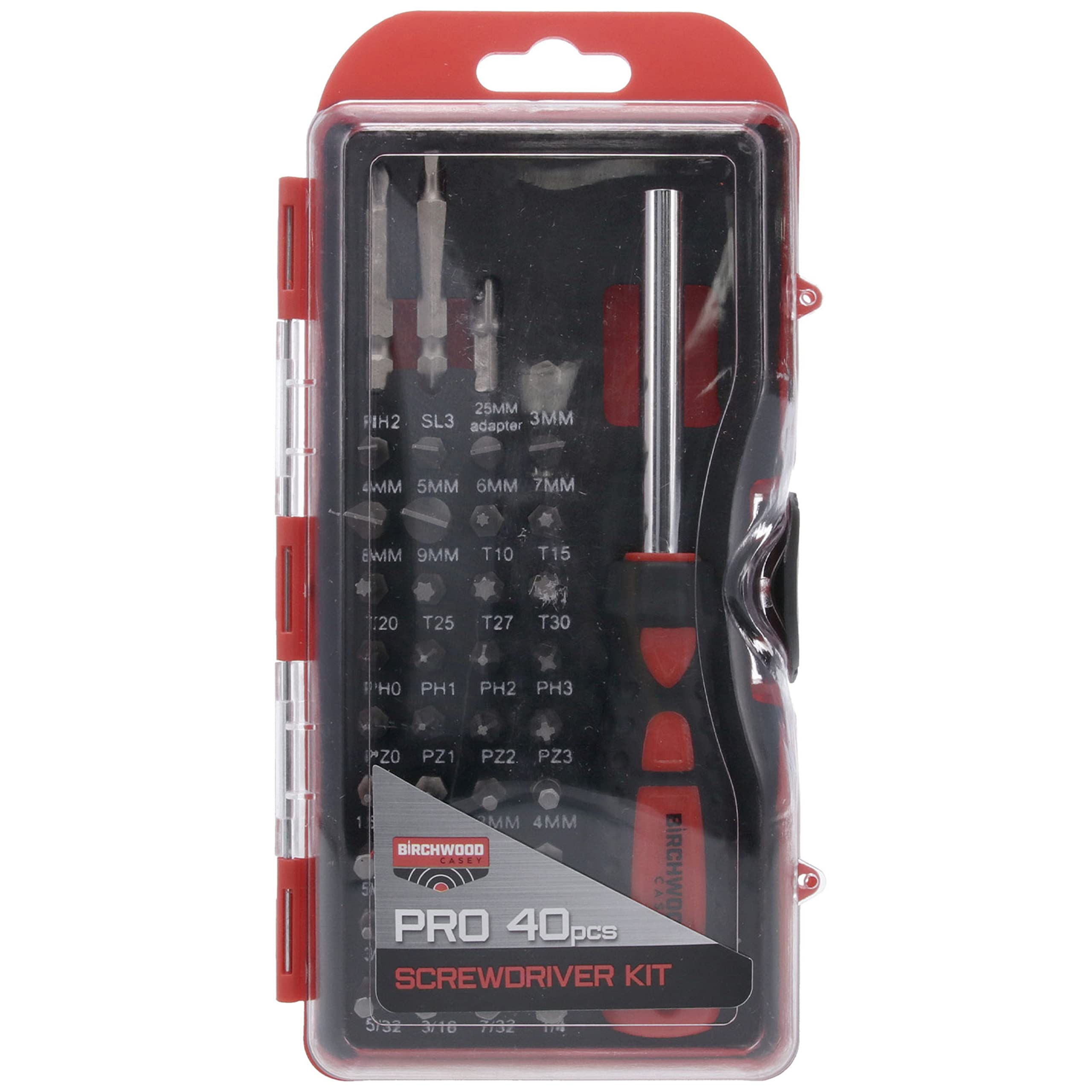 Pro Screwdriver Kit BIRCHWOOD CASEY | Durable Versatile Gunsmithing Wrench 40 Piece Set | Case Included