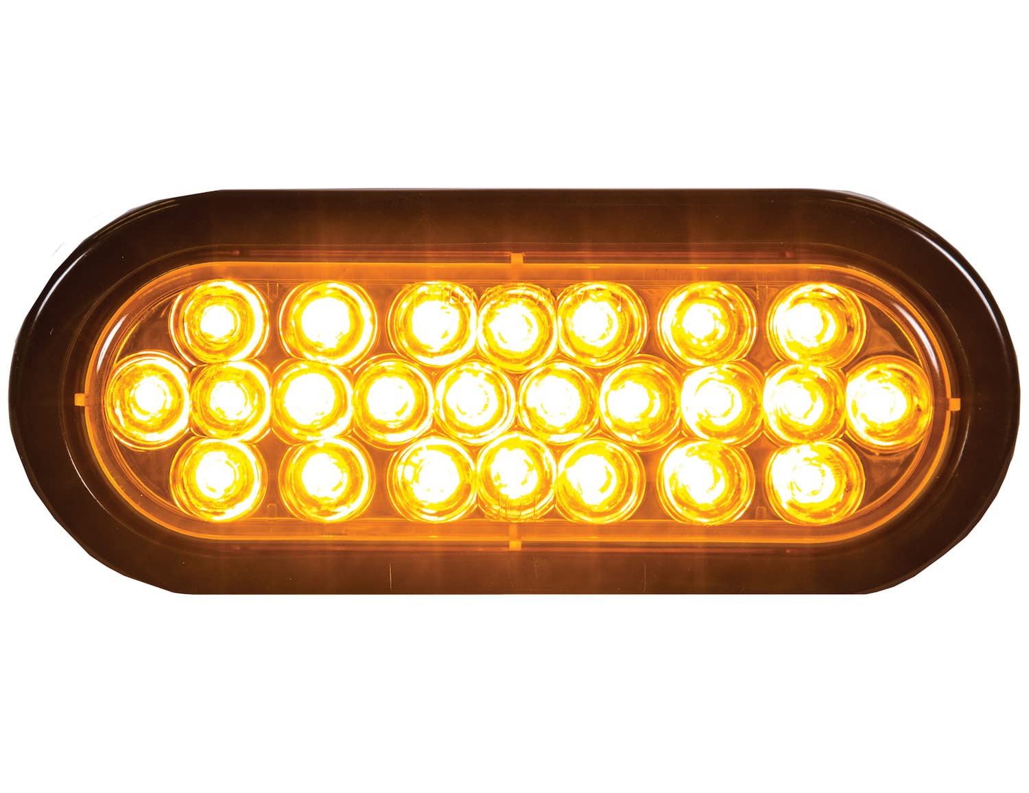 Buyers Products 6" Oval SL65AO Recessed Strobe Light, Amber, 24 LEDs, Warning Light for Trucks and Trailers, Emergency Lights for Vehicles