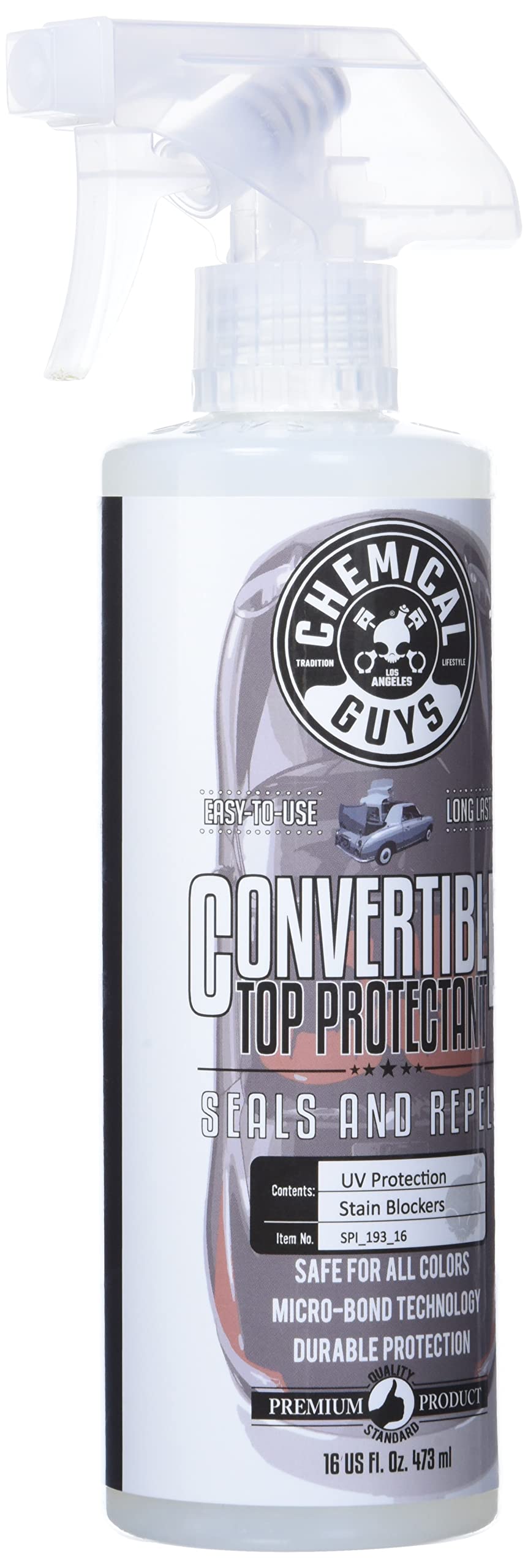 Chemical Guys Convertible Top Protectant and Repellent SPI_193_16, (Helps Prevent Fading & Discoloration on Fabric Sot Tops) 16 fl oz (Packaging May Vary)