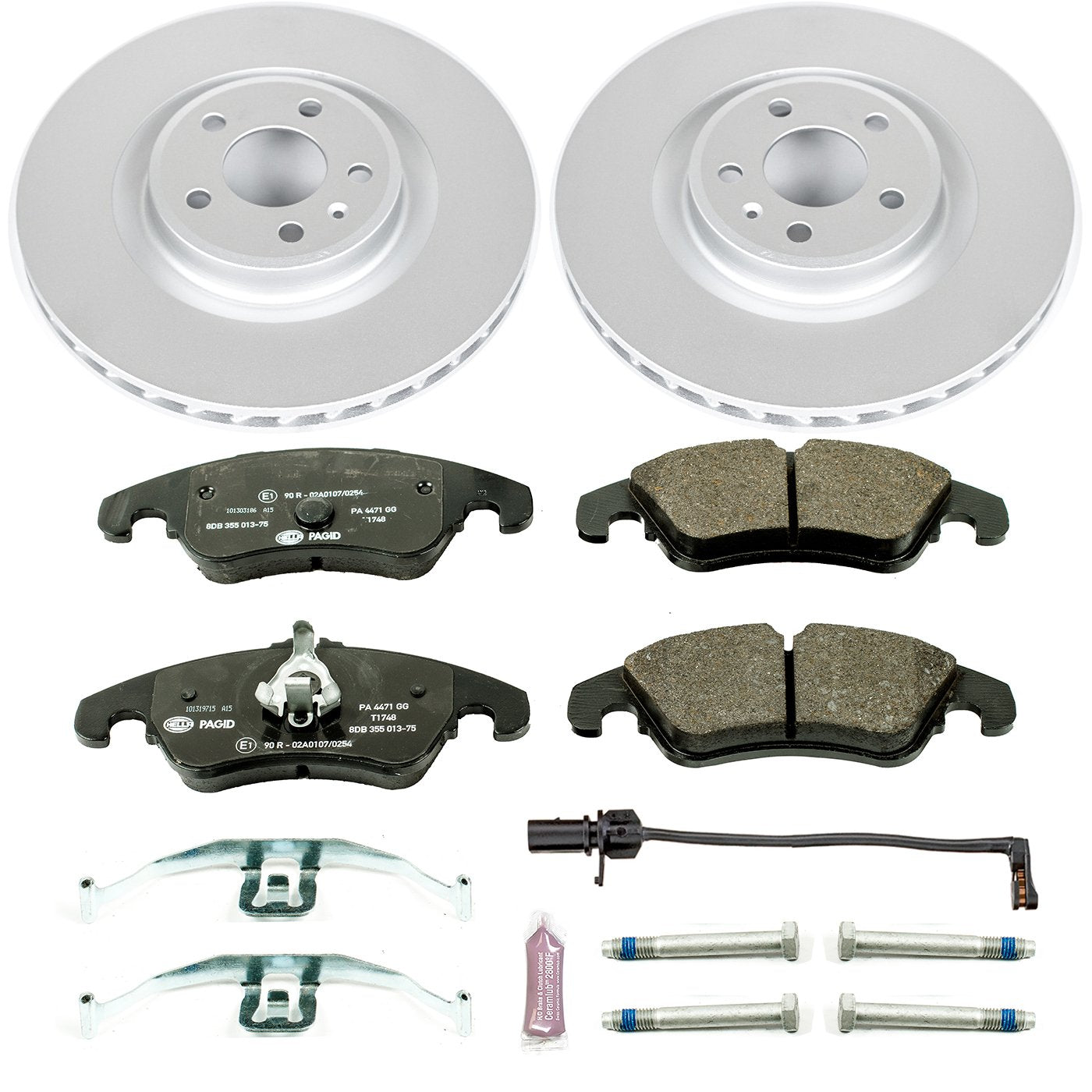 Power Stop ESK6154 Euro-Stop Front Brake Kit For Audi S4 2010-2011, Audi S5 2008-2011 [Model Specific]
