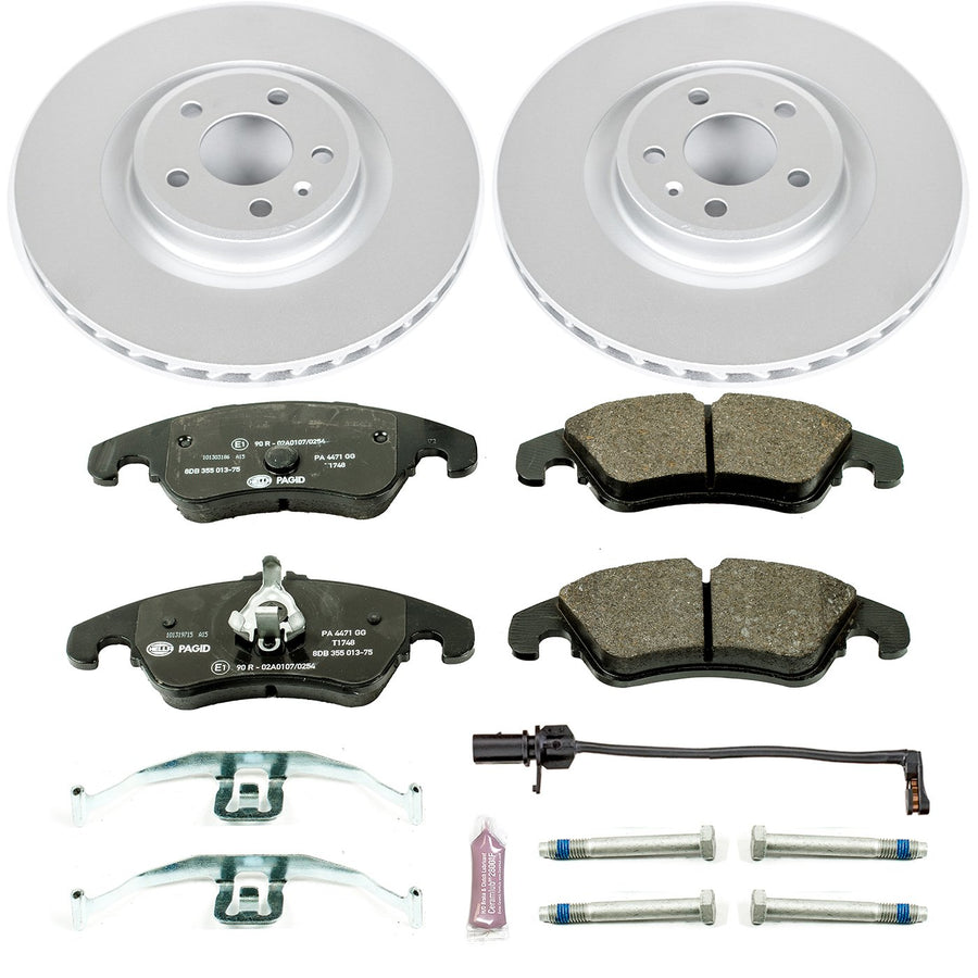 Power Stop ESK6154 Euro-Stop Front Brake Kit For Audi S4 2010-2011, Audi S5 2008-2011 [Model Specific]