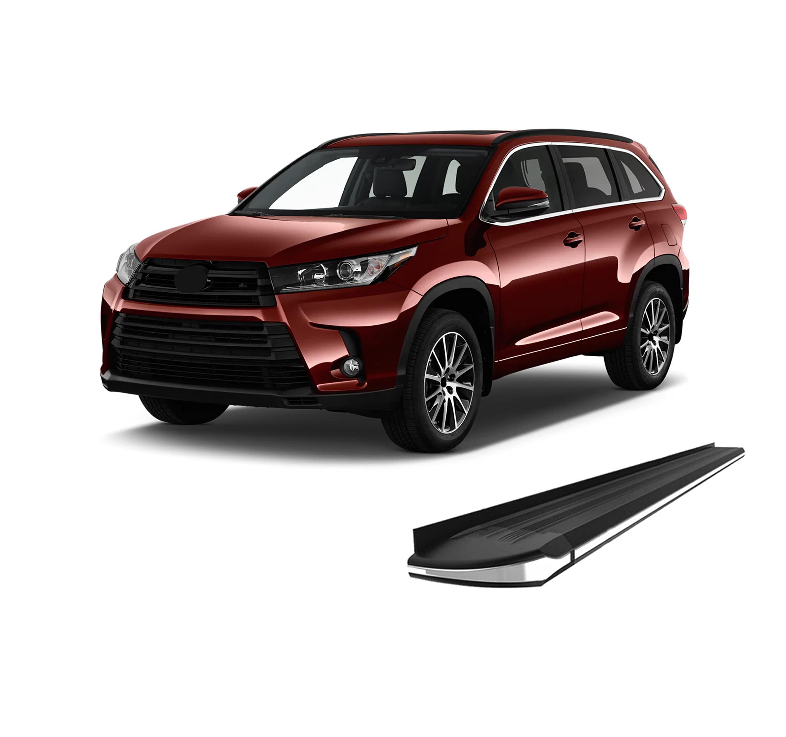 Exceed Black Horse Running Boards Compatible with 2014-2019 Toyota Highlander-EX-TYHG-BC-14