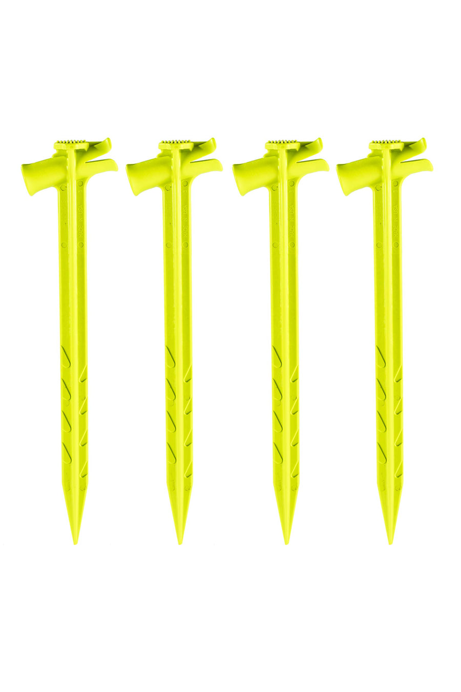 18-inch SlotLock anchoring kit Spike with SlotLock Technology anchoring. The Perfect Stake for Landscaping, inflatables, Tents, Lawn, and Ground Blinds. 4-Pack.