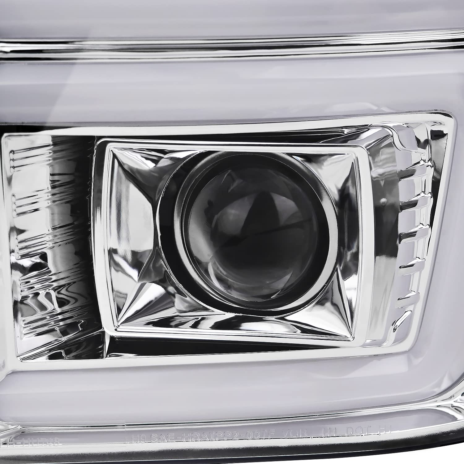 Chrome Sequential Switchback Projector Headlights SPEC-D TUNING Compatible with 2008-2010 Ford F-250, F-350, F-450