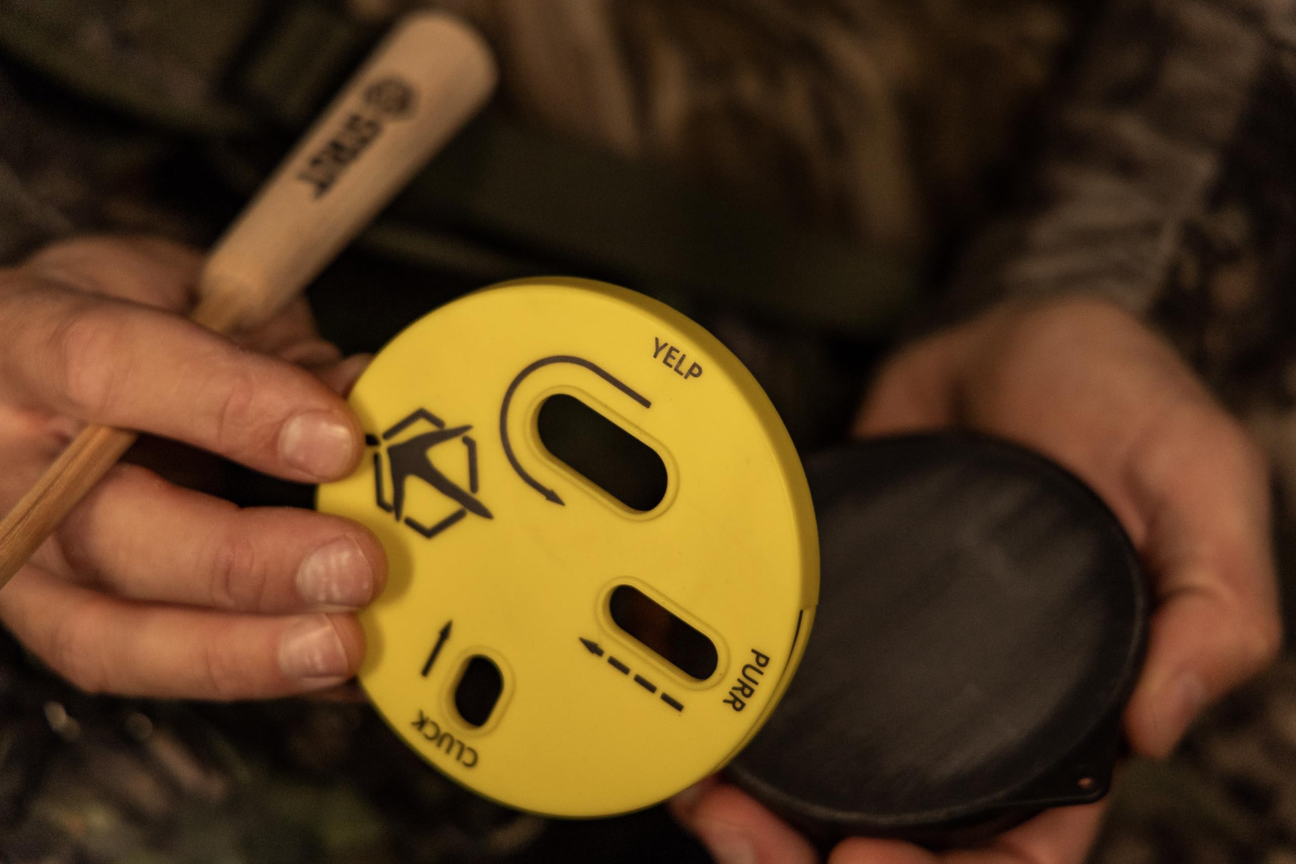 HS Strut Cookie Cutt'R Tracer Turkey Clucks Yelps Purrs Hunting Slate Pot Call, Yellow