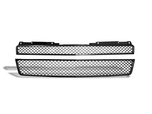 7146969 Armordillo USA Mesh Front Hood Grille - Gloss Black Fits 2007-2014 Chevy Avalanche